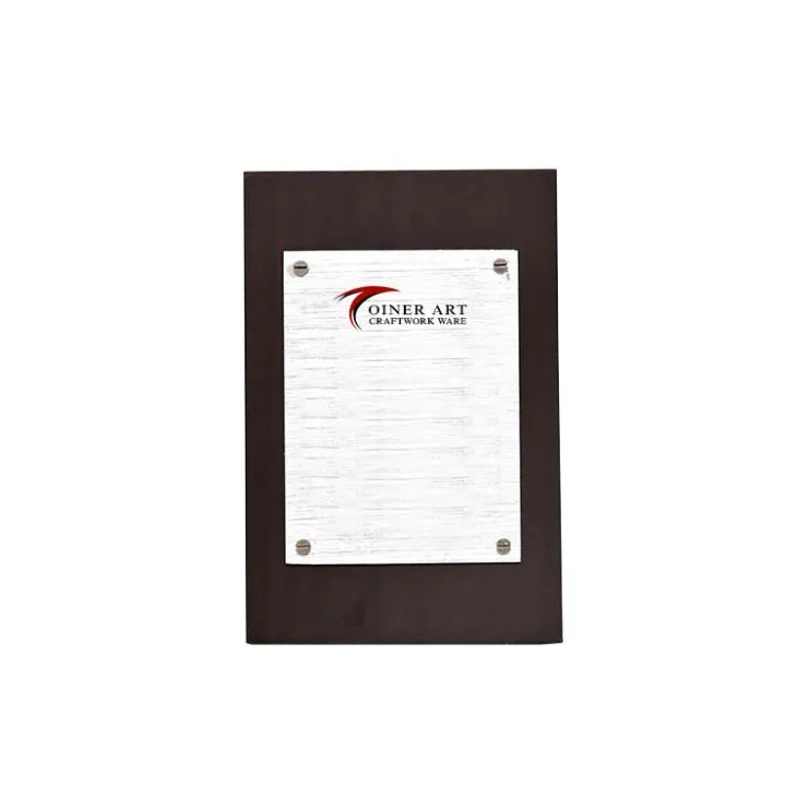 Brown Wooden Paper Description Plaque