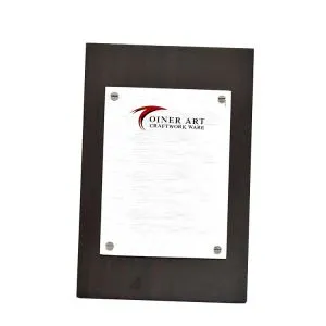 Brown Wooden Paper Deskripsi Plakat