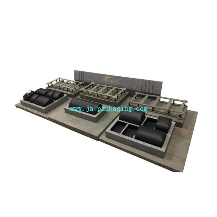 Custom Gray Stone Watch Counter Display